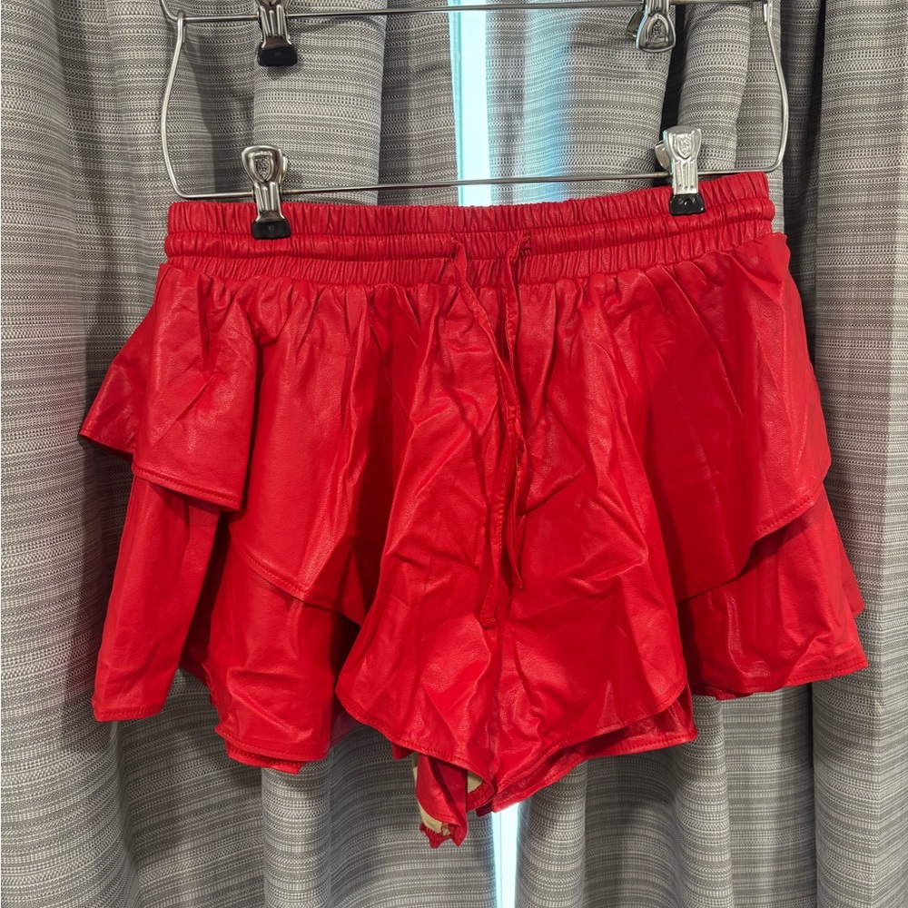 Stylish Red Women's Shorts